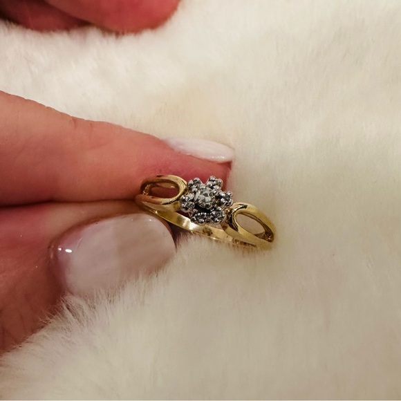 Engagement promise 14k Gold Diamond Ring 1/3 ct natural mined Diamonds size 5 - Picture 8 of 12